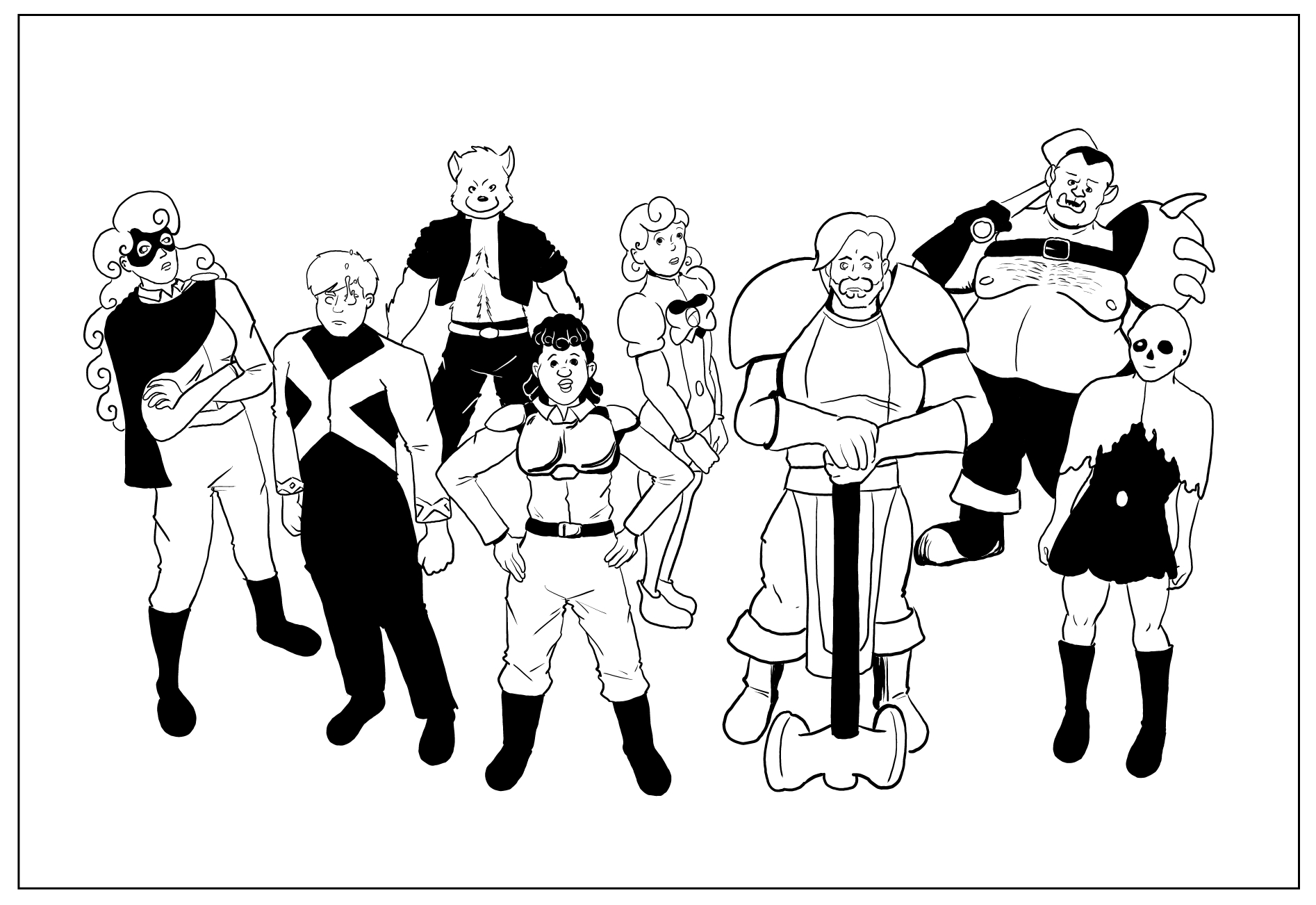 A group of humans